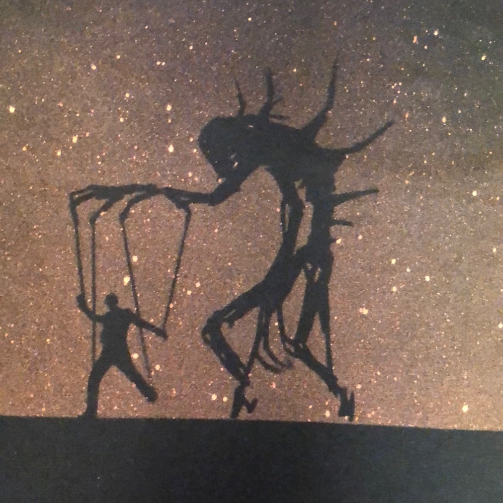 Handmade bleach painted. Insect like Cryptid marionette